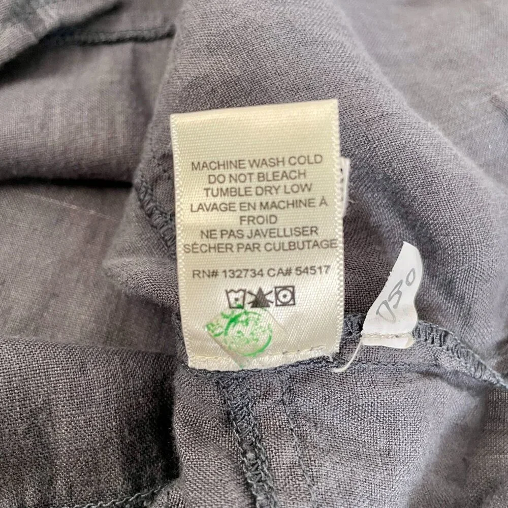 Cloth & Stone 100% Linen Short Sleeve Button Up Shirt, Stone Grey, Size M - Picture 8 of 8